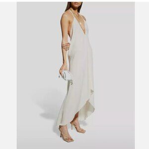 Aeron Women's Off White Sarla Open-Back Asymmetric Dress